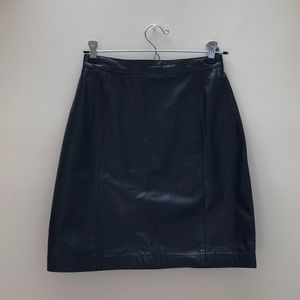 Vintage high waisted leather skirt